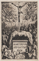 TvB G 4803
<br/>
Titelblad: Martyrium apostelen ("Kleine Apostelserie")
<br/>
<em>Callot, Jacques (1592 - 1635)</em>